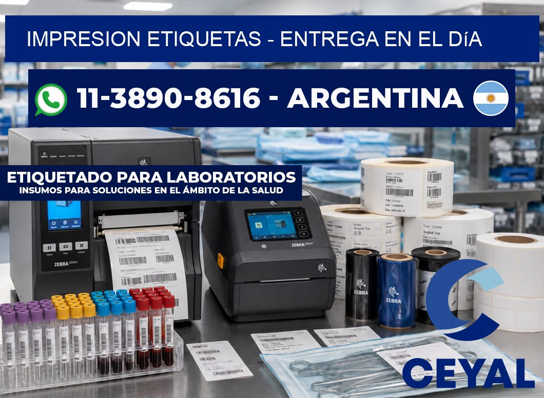 IMPRESION ETIQUETAS – Entrega en el día