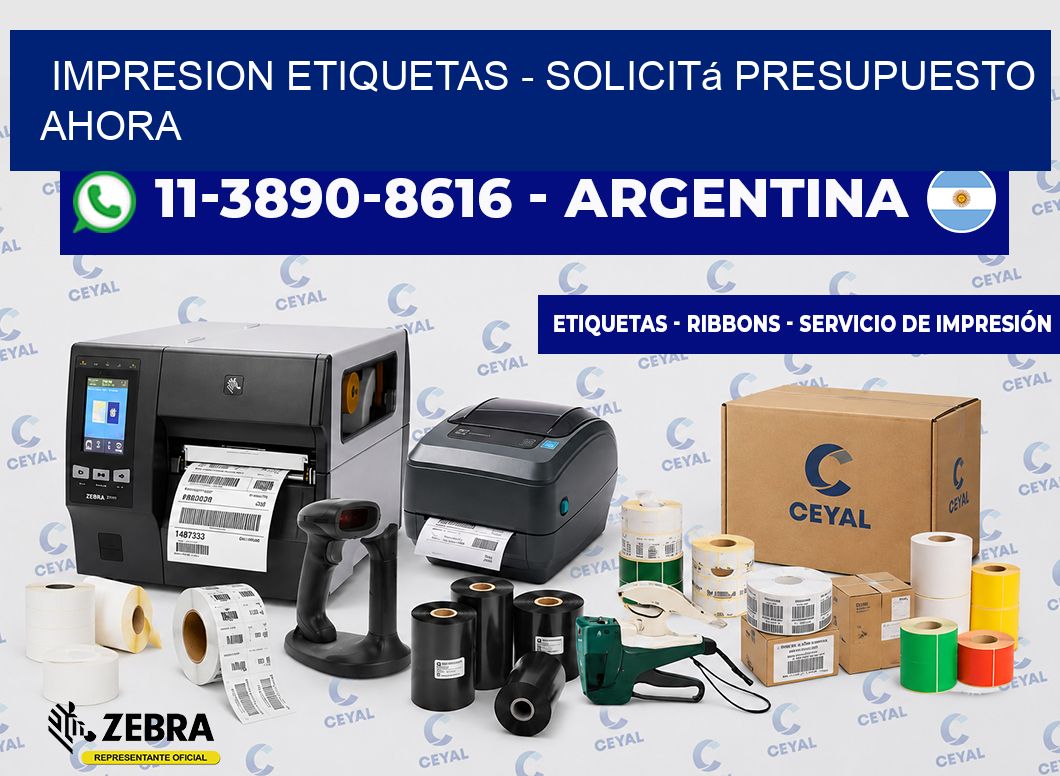 IMPRESION ETIQUETAS - Solicitá presupuesto ahora