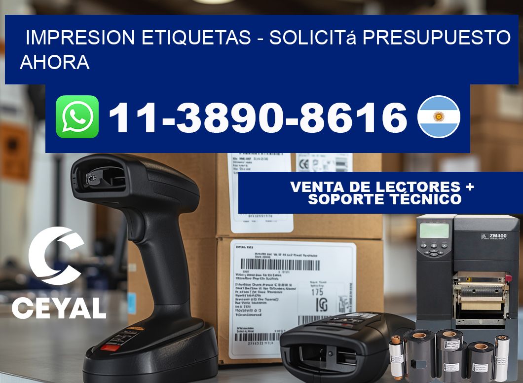 IMPRESION ETIQUETAS - Solicitá presupuesto ahora