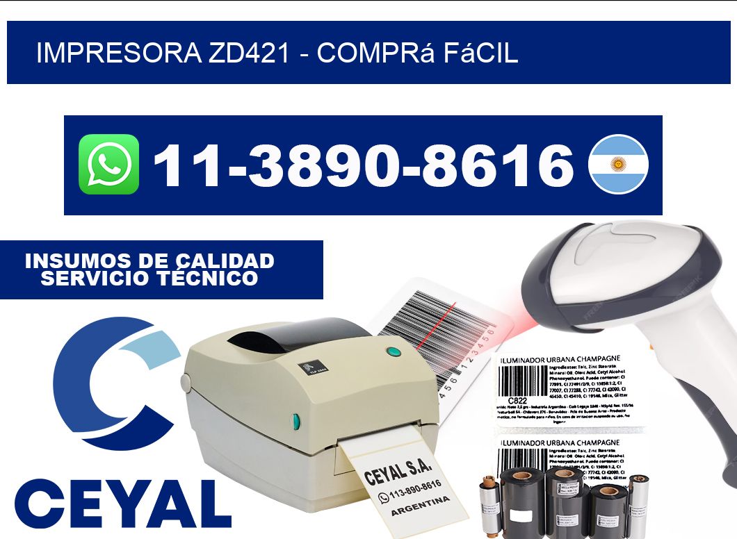 IMPRESORA ZD421 - Comprá fácil