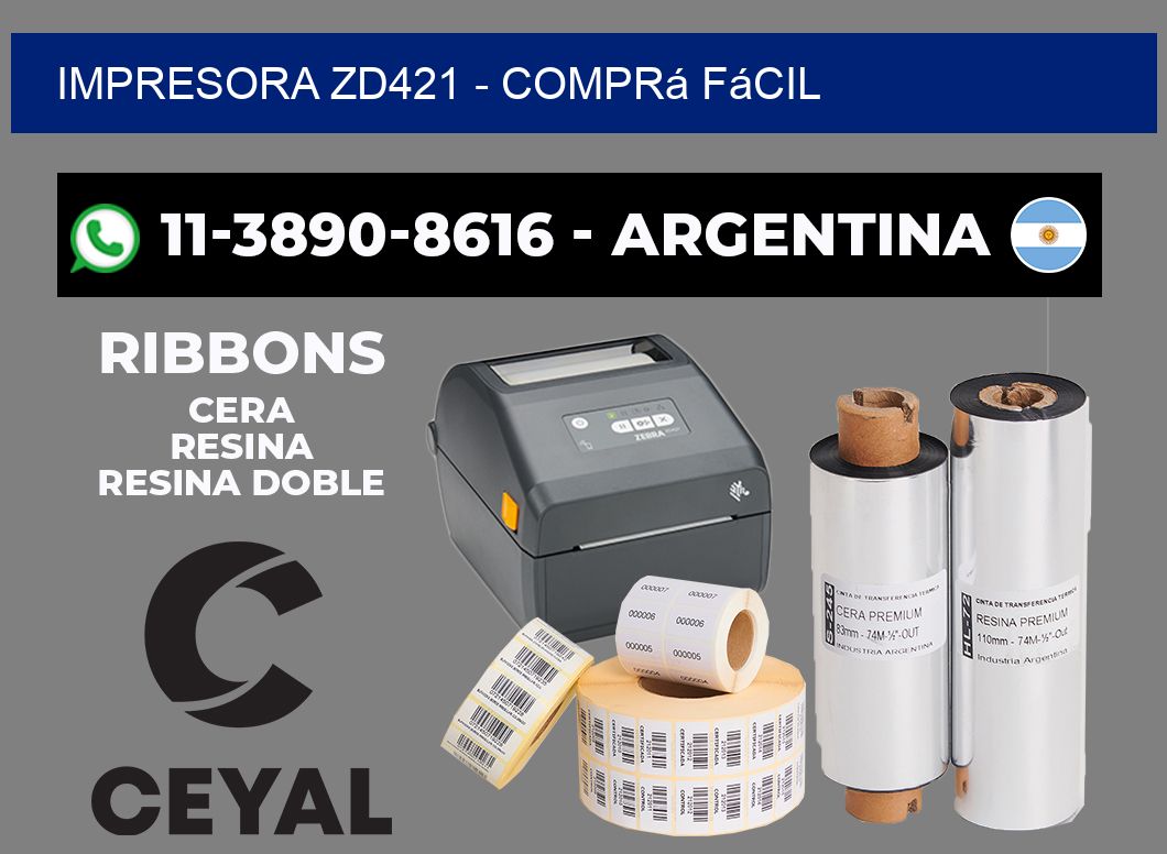 IMPRESORA ZD421 - Comprá fácil