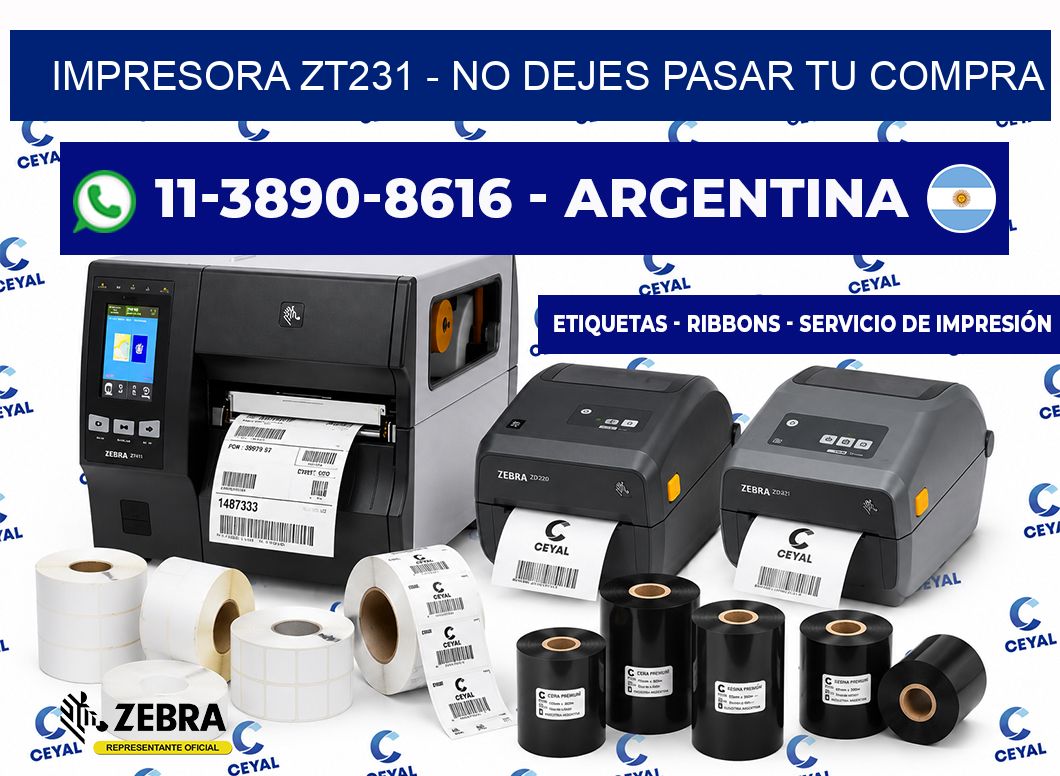 IMPRESORA ZT231 - No dejes pasar tu compra