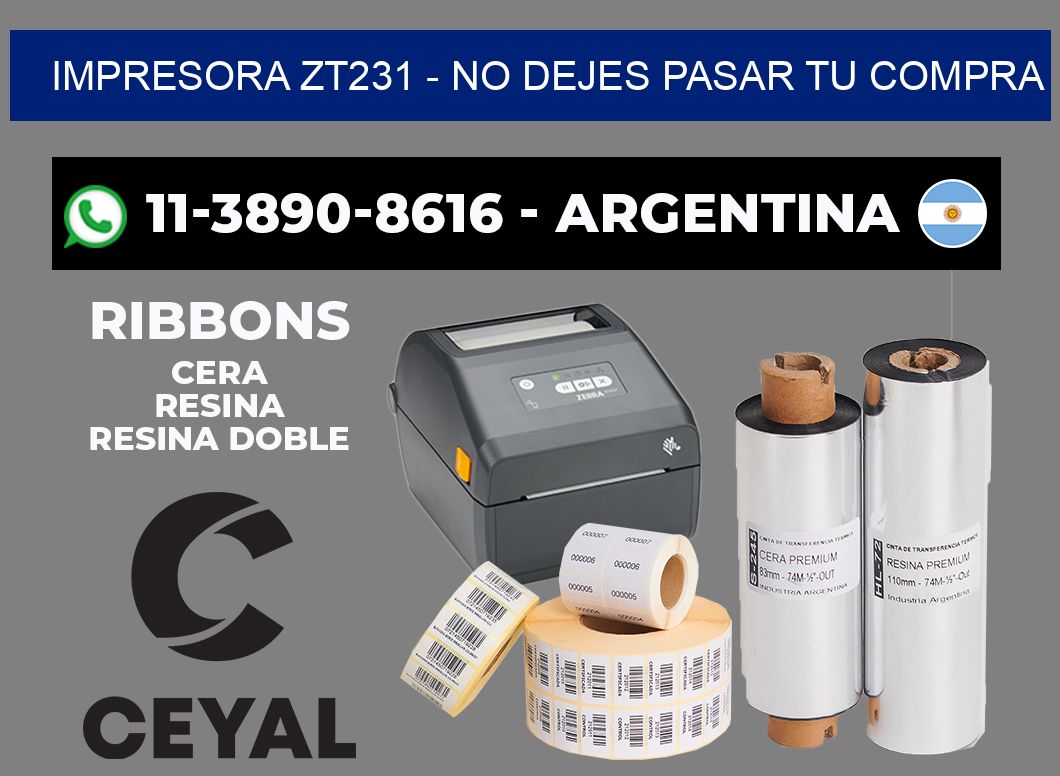 IMPRESORA ZT231 - No dejes pasar tu compra