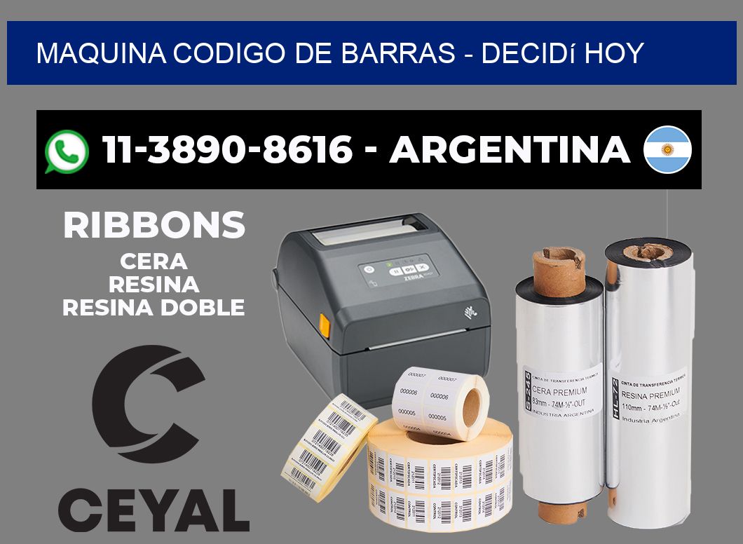 MAQUINA CODIGO DE BARRAS - Decidí hoy
