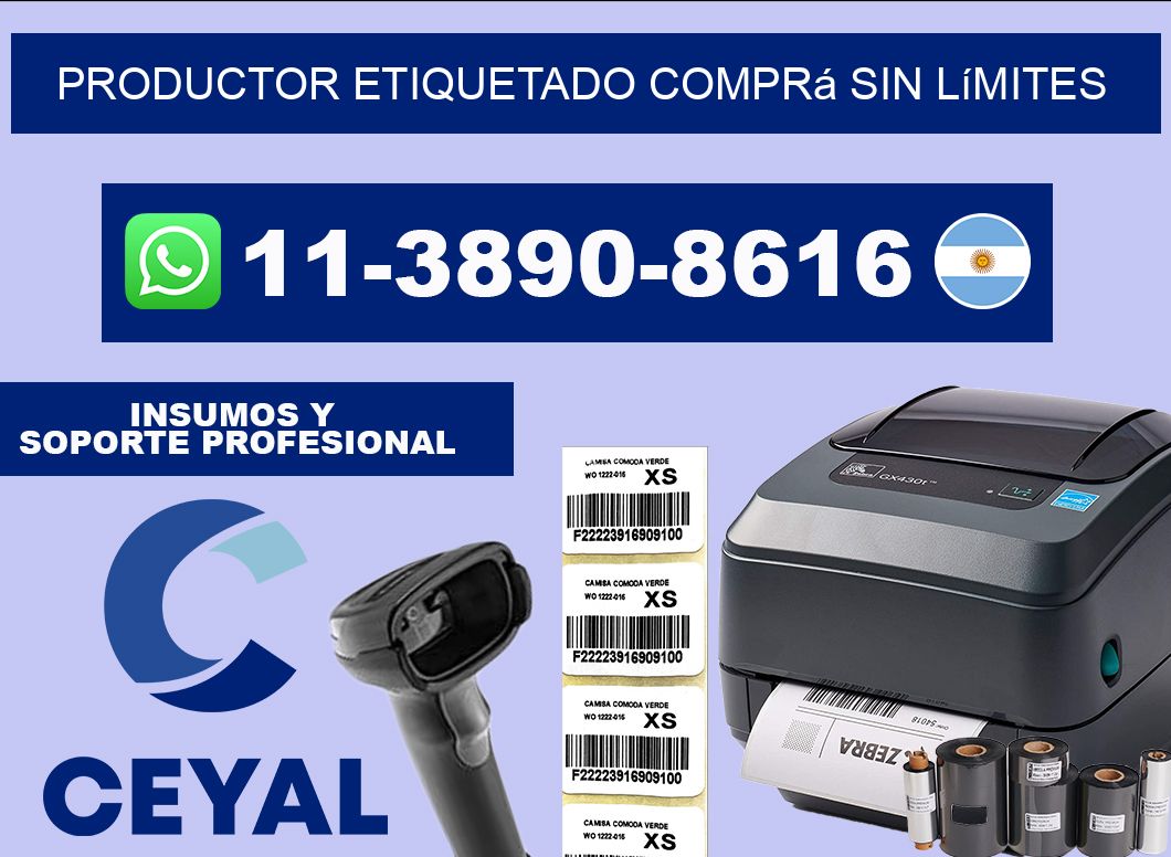 PRODUCTOR ETIQUETADO Comprá sin límites
