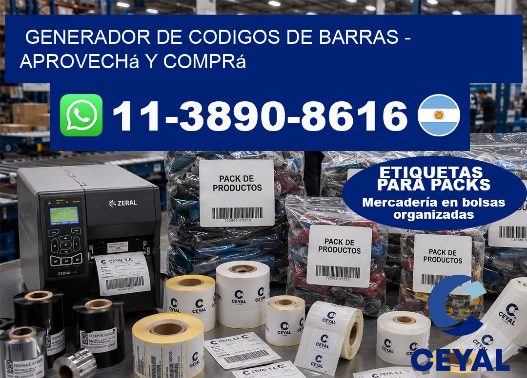 generador de codigos de barras - Aprovechá y comprá