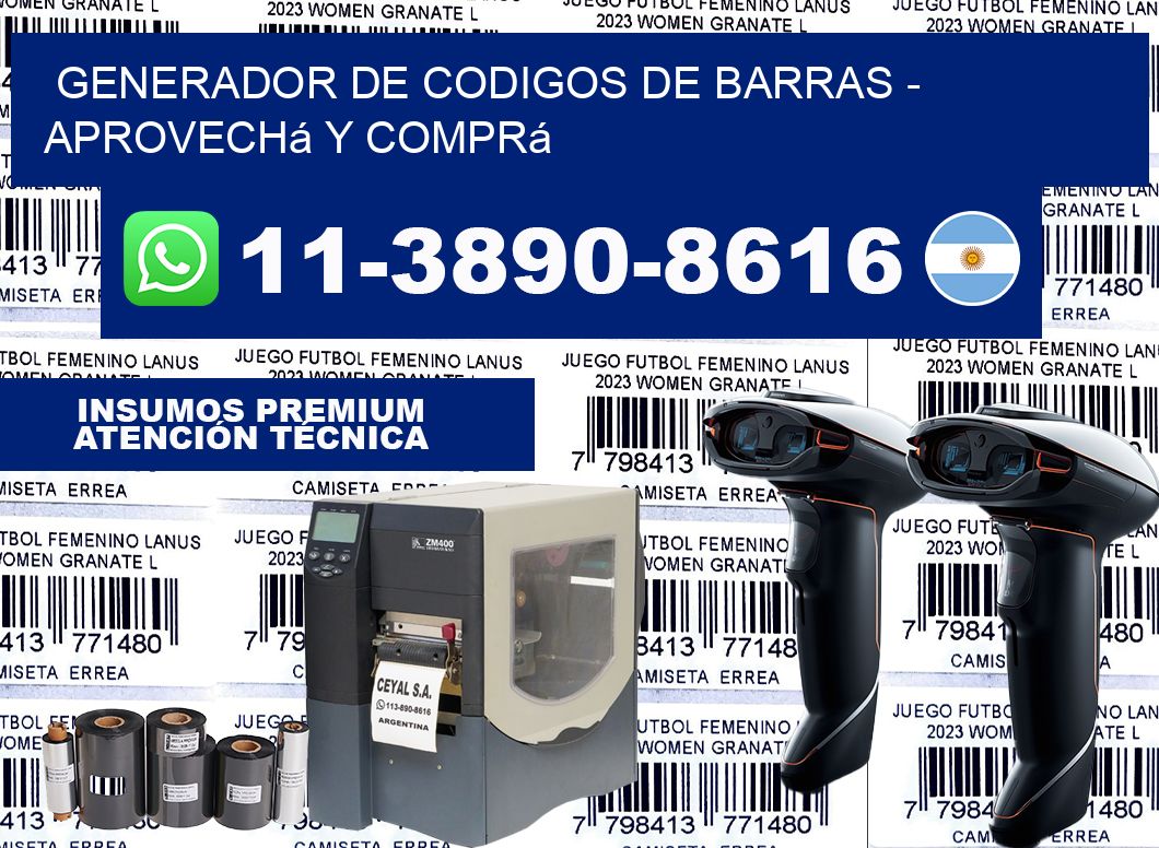 generador de codigos de barras - Aprovechá y comprá