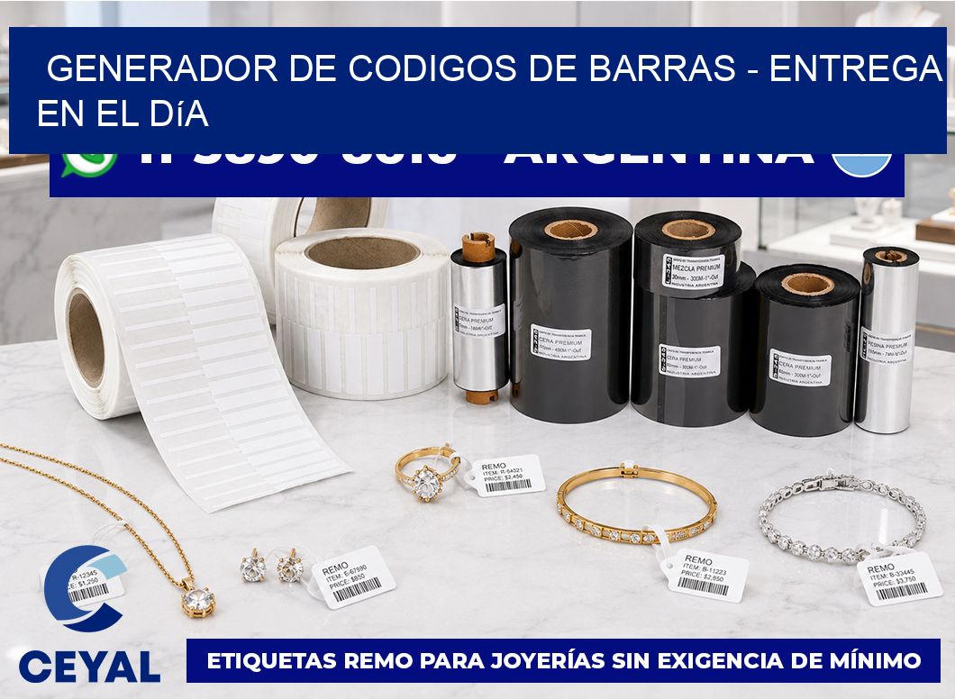 generador de codigos de barras - Entrega en el día