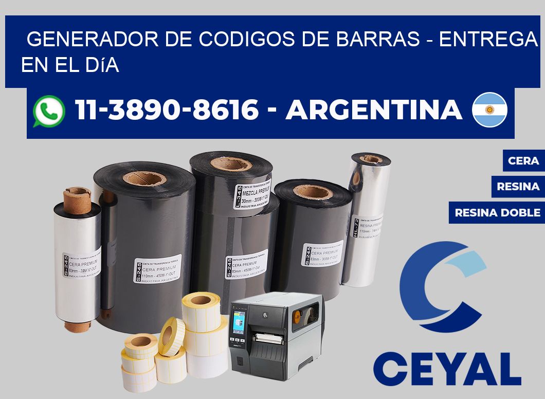 generador de codigos de barras - Entrega en el día