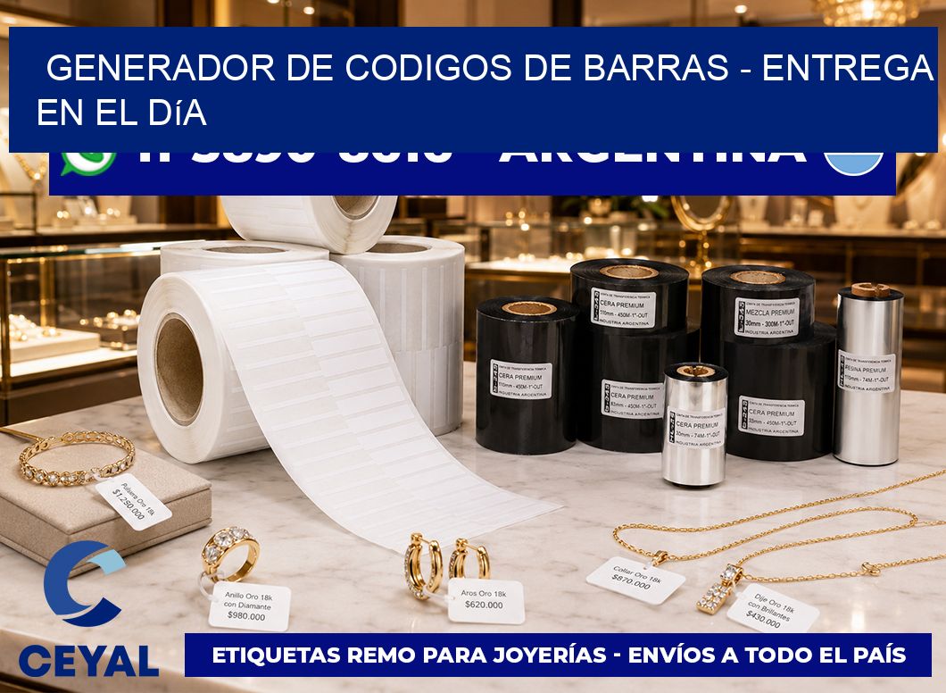 generador de codigos de barras – Entrega en el día