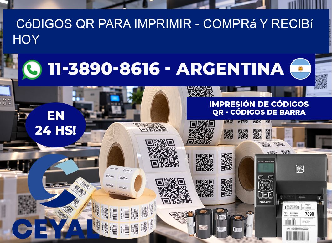 Códigos QR para Imprimir - Comprá y recibí hoy