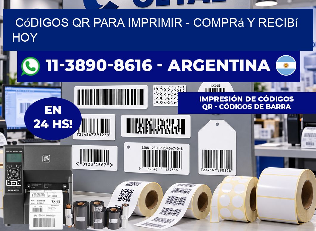 Códigos QR para Imprimir - Comprá y recibí hoy