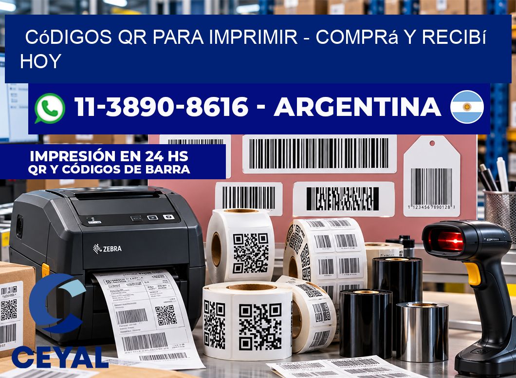 Códigos QR para Imprimir - Comprá y recibí hoy