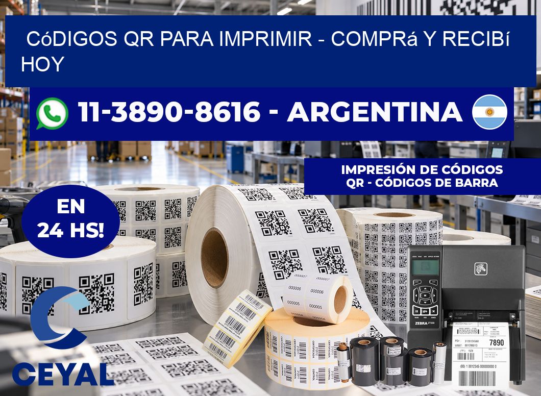 Códigos QR para Imprimir – Comprá y recibí hoy