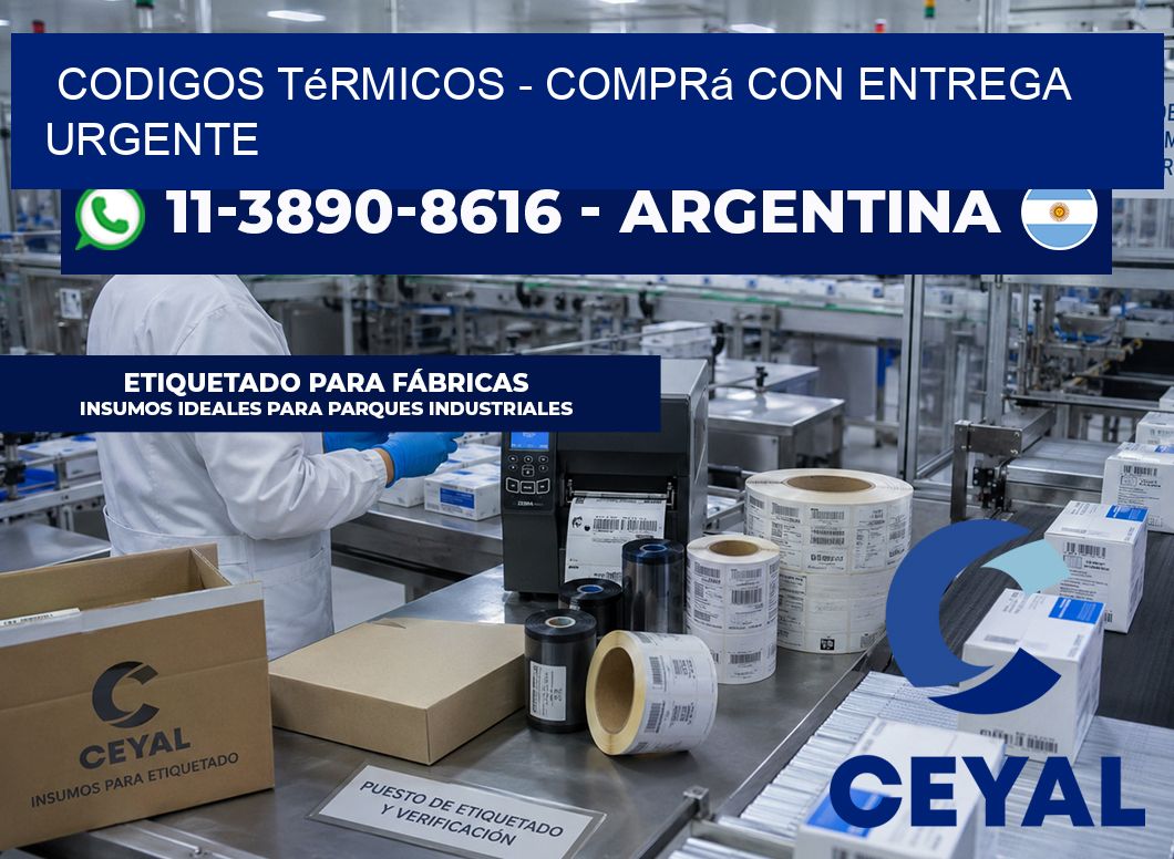 Codigos térmicos - Comprá con entrega urgente