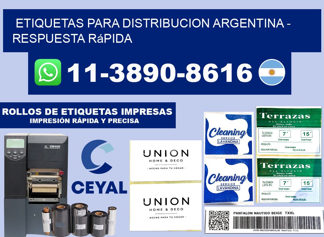 ETIQUETAS PARA DISTRIBUCION ARGENTINA - Respuesta rápida