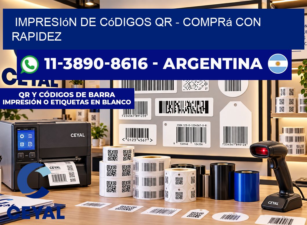 Impresión de Códigos QR - Comprá con rapidez