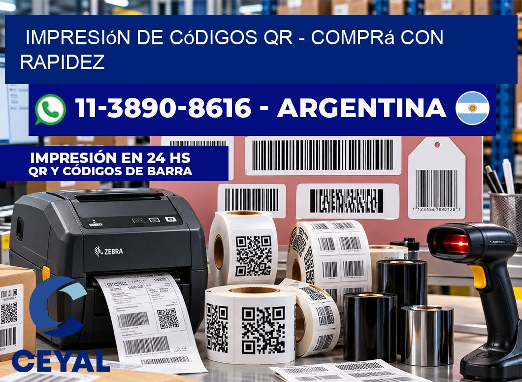 Impresión de Códigos QR - Comprá con rapidez