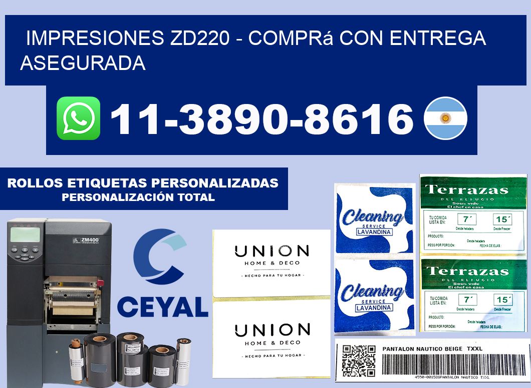 Impresiones ZD220 - Comprá con entrega asegurada