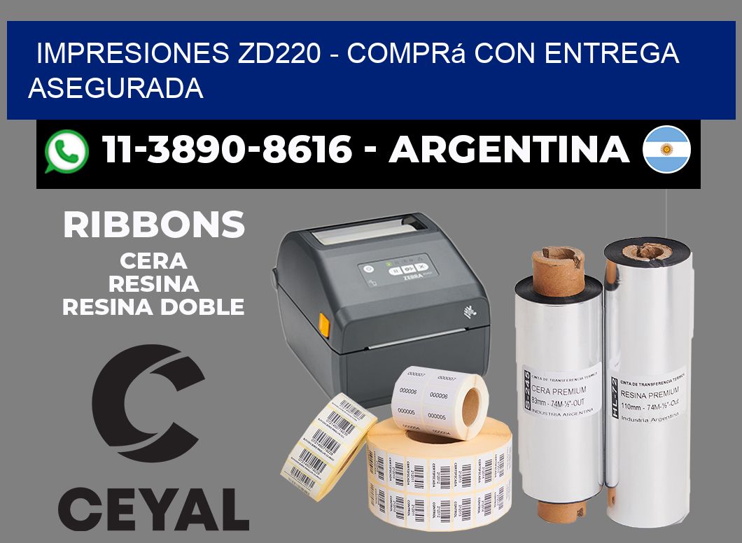 Impresiones ZD220 - Comprá con entrega asegurada
