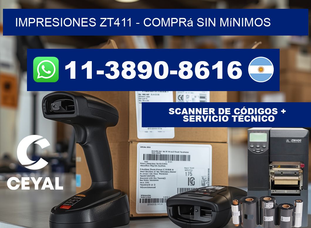 Impresiones ZT411 - Comprá sin mínimos