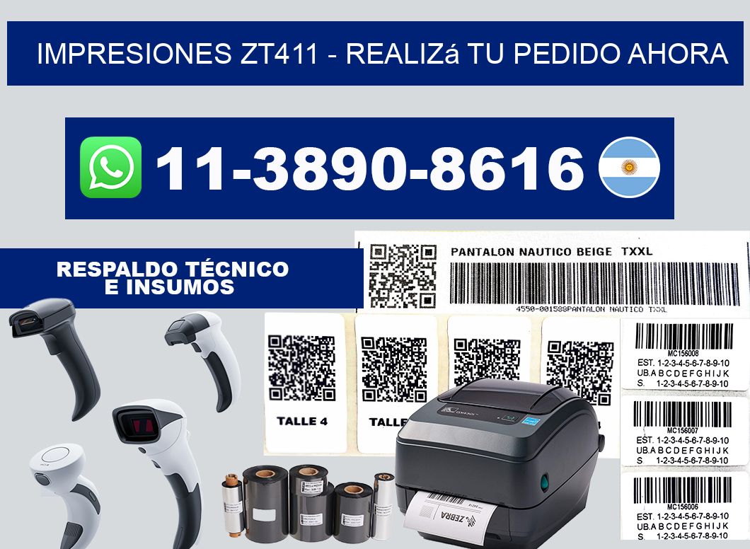 Impresiones ZT411 - Realizá tu pedido ahora