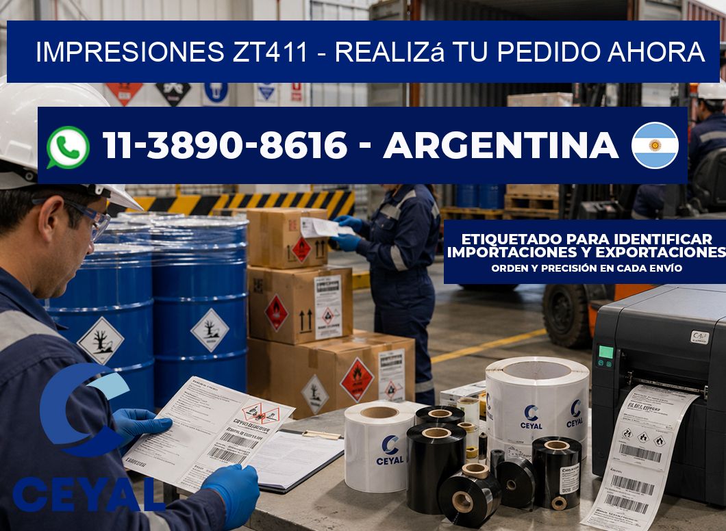 Impresiones ZT411 – Realizá tu pedido ahora