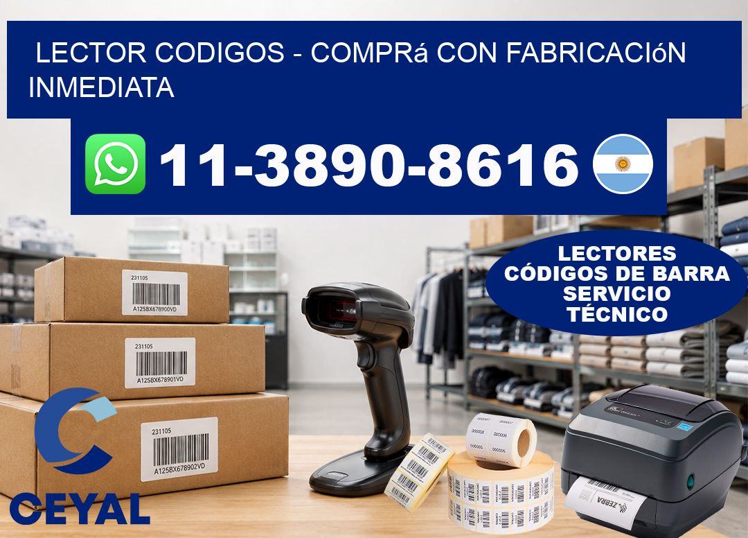 LECTOR CODIGOS - Comprá con fabricación inmediata