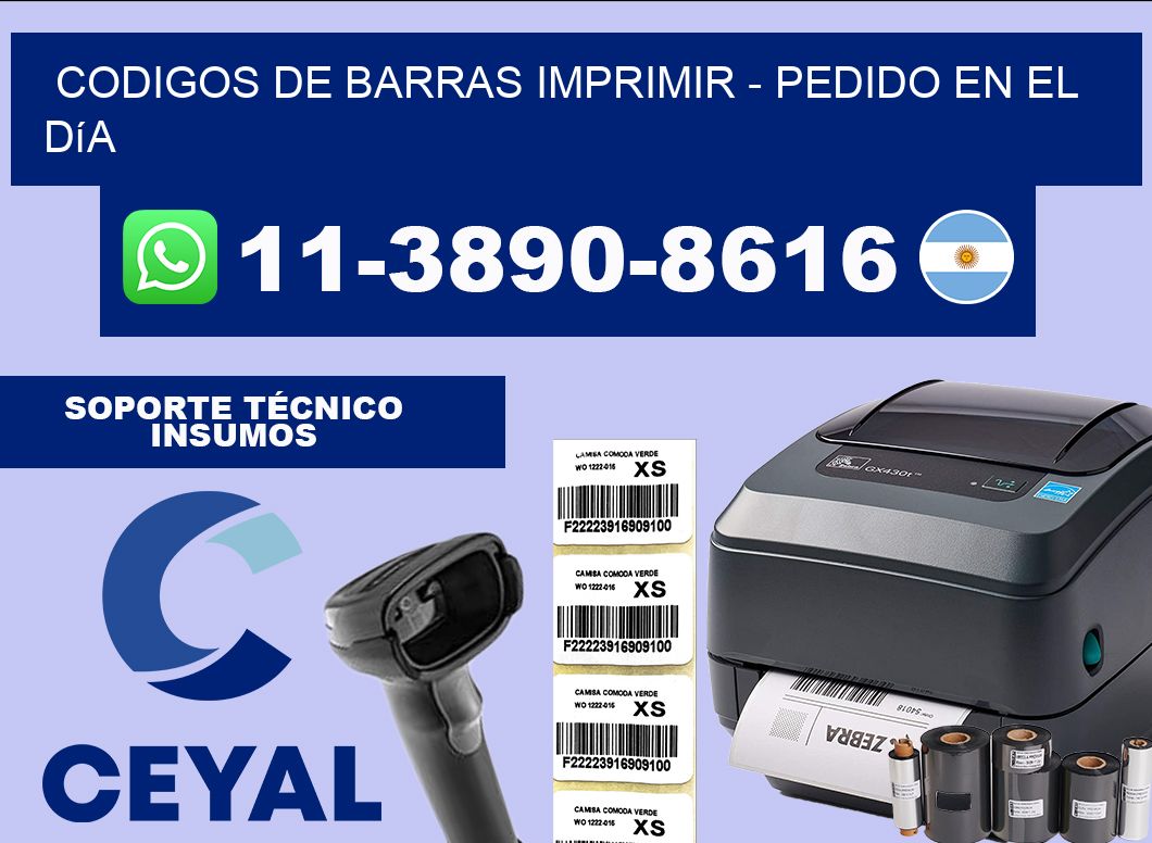codigos de barras imprimir - Pedido en el día