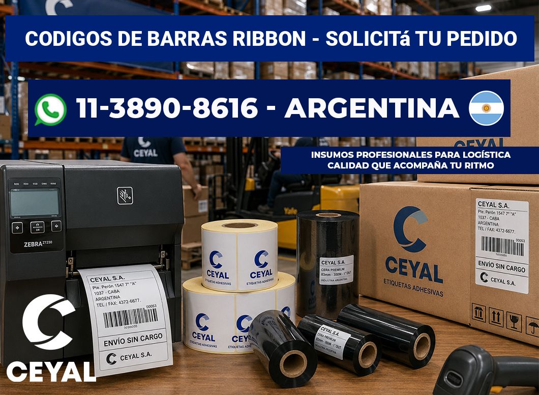 codigos de barras ribbon - Solicitá tu pedido