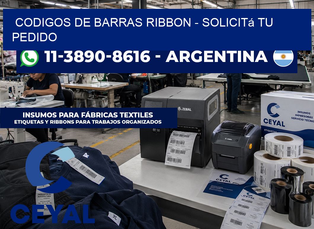 codigos de barras ribbon – Solicitá tu pedido