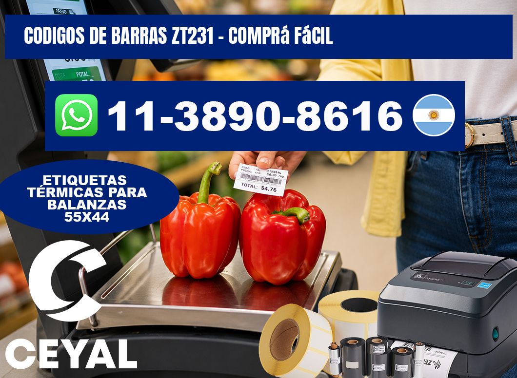 codigos de barras zt231 - Comprá fácil