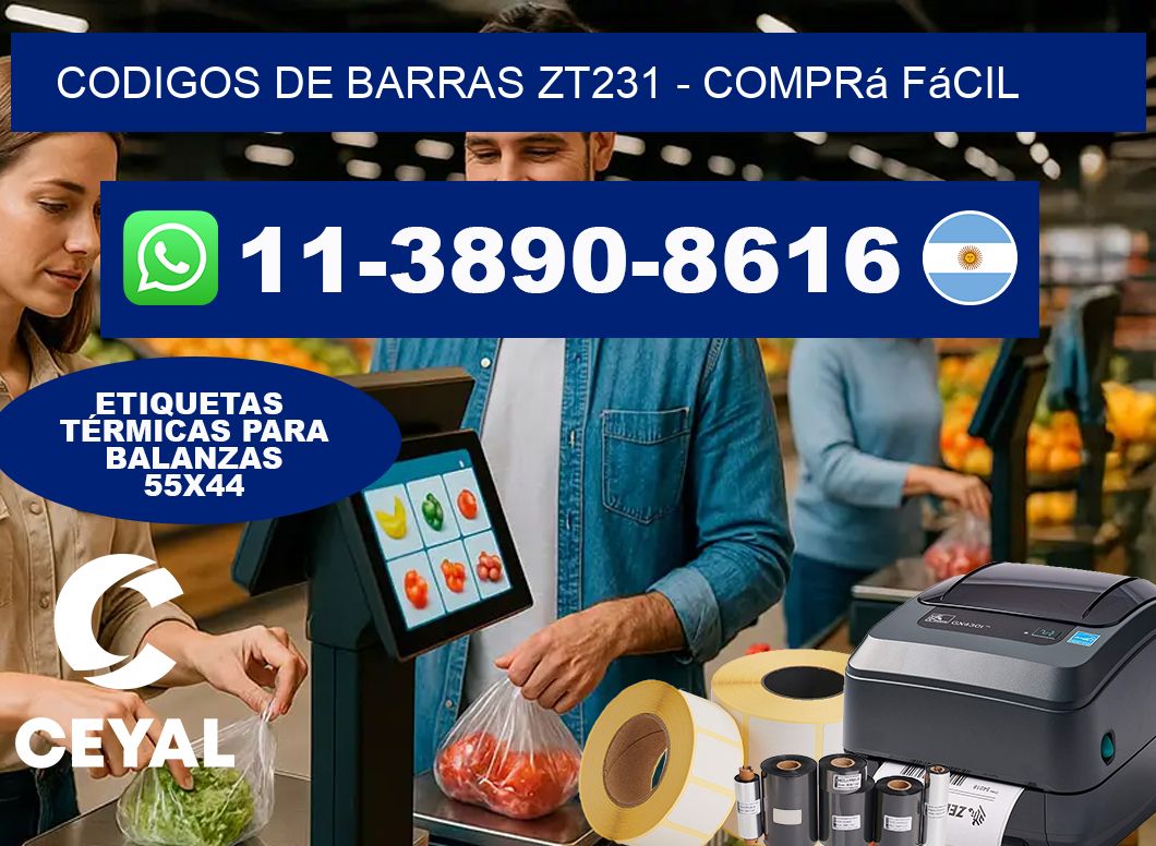 codigos de barras zt231 - Comprá fácil