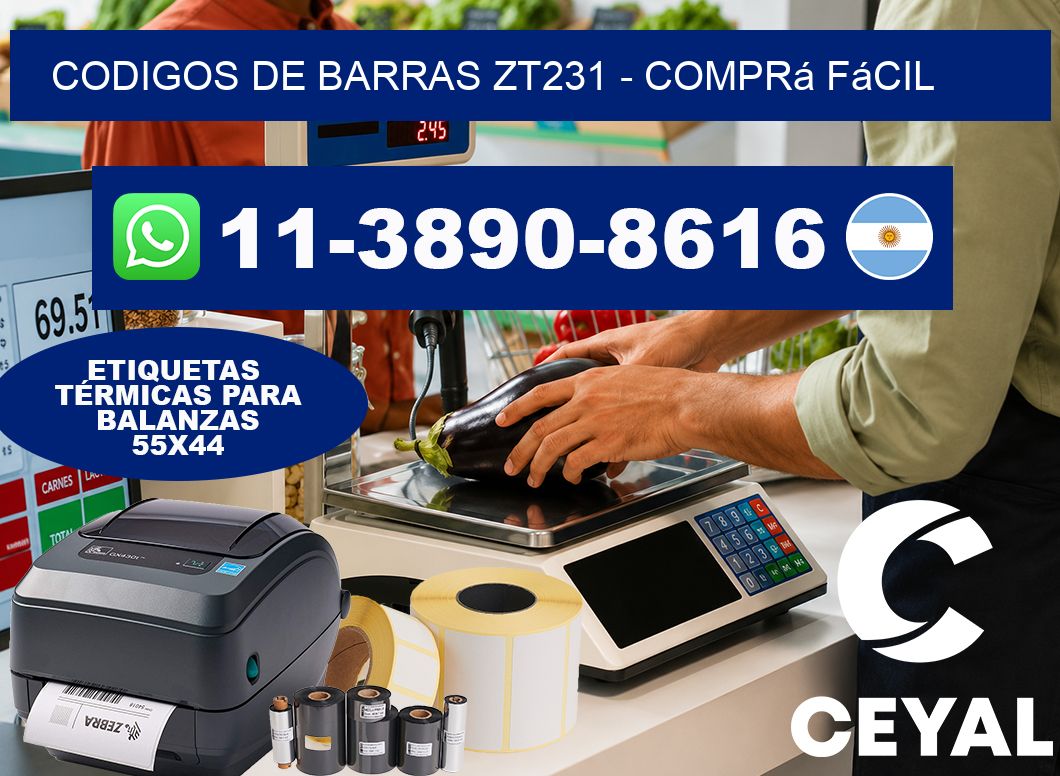 codigos de barras zt231 – Comprá fácil