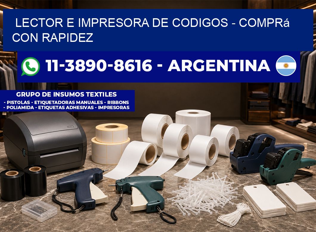 lector e impresora de codigos – Comprá con rapidez